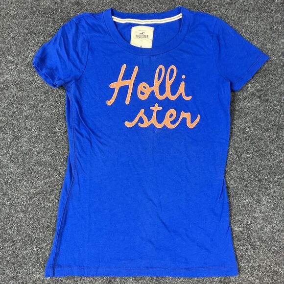 Hollister Tops - Hollister T-Shirt Womens Tee Shirt Spell Out Raised Logo Graphic Sequins Y2K Top